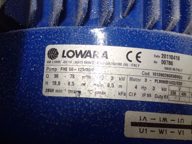 400977-3 NY Centrifugal Pump Lowara FHE-125/30 / P