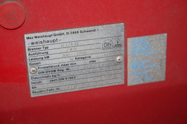 443416-15 Gas and oil burner, Weishaupt, 3 pcs