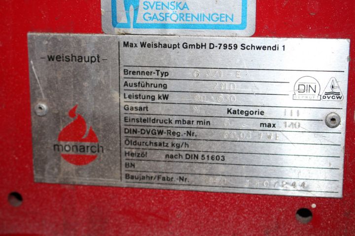 443416-17 Gas and oil burner, Weishaupt, 3 pcs