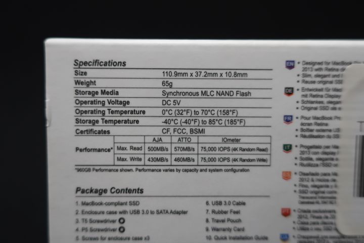 445405-4 SSD Hard Drive JetDrive 725 480GB for MacBook