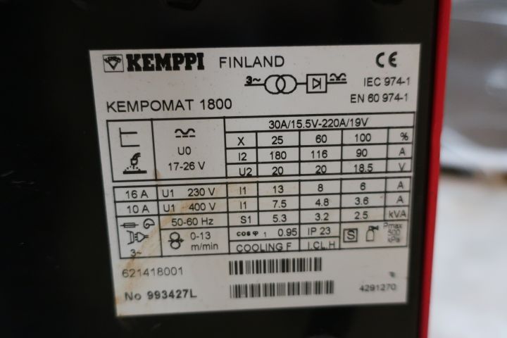 445431-8 Weld Kemppi Kempomat 1800
