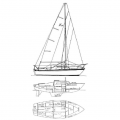 450561-15 Suslen, Race Yacht, Hurley, 20 feet keel boat