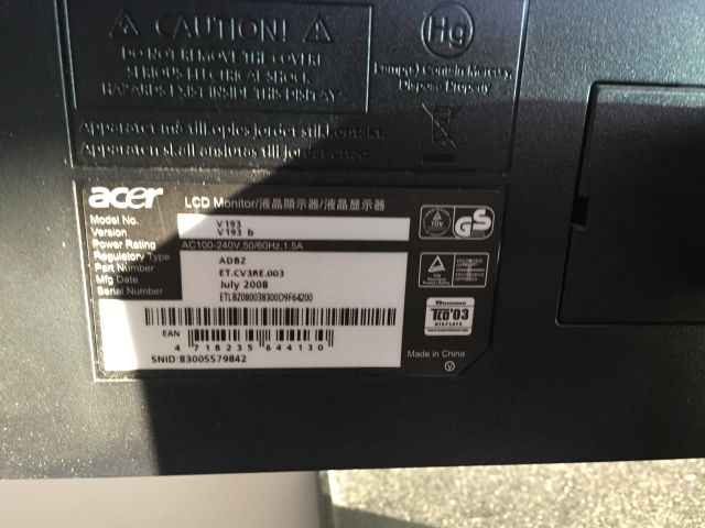 450847-3 Dell Computer & Acer Screen