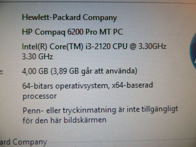 415791-5 Computer kit, HP 6200 Pro MT - with display, etc.