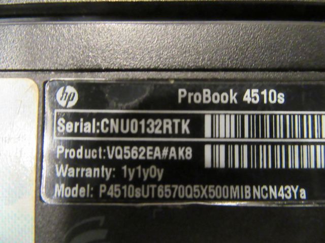 415806-5 Laptop - HP ProBook 4510s