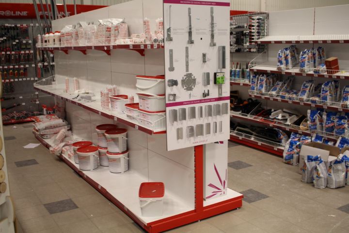 451887-2 Butikshyllor 20 sektioner, dubbelsidiga