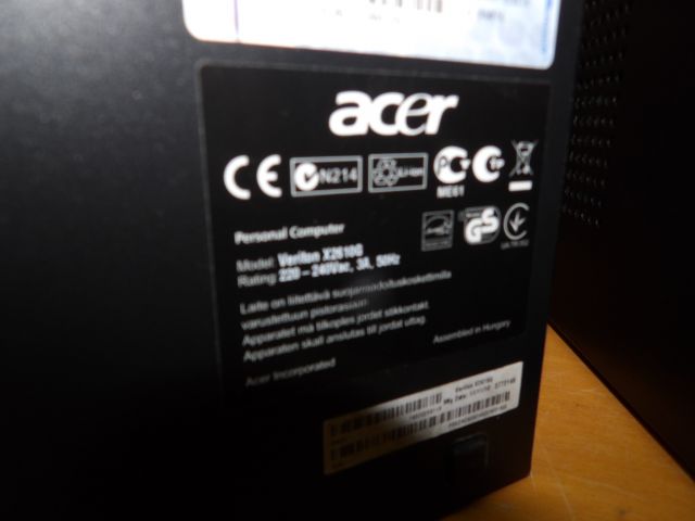 414668-5 Computer kit # 2 Acer Veriton X2610G with 27 "screen mm