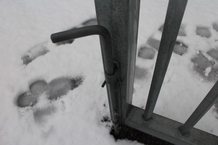 454097-5 Industrial gate with side door