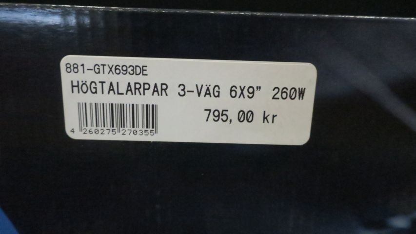 441122-2 Blaupunkt GTx 693 The 3 way speaker pair 6x9" 260W