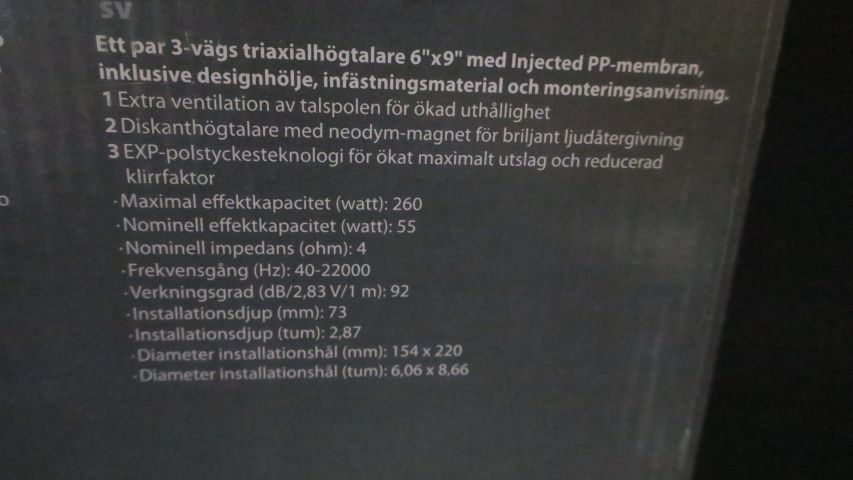 441122-4 Blaupunkt GTx 693 The 3 way speaker pair 6x9" 260W