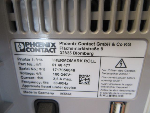 414681-5 Label Printer - Phoenix Contact Thermomark Roll