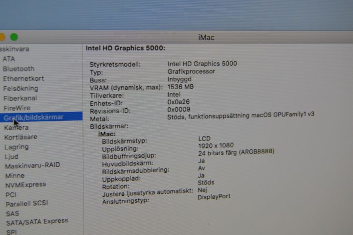 419375-5 iMAC 21.5 Inch MacOS High Sierra (Mid 2014)