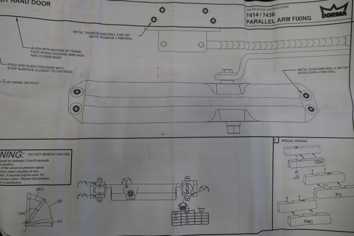 452507-3 2 door rods Dorma TS7400
