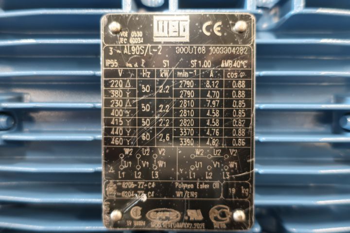 445618-5 Electric Motor Weg 2,2KW (Unused)