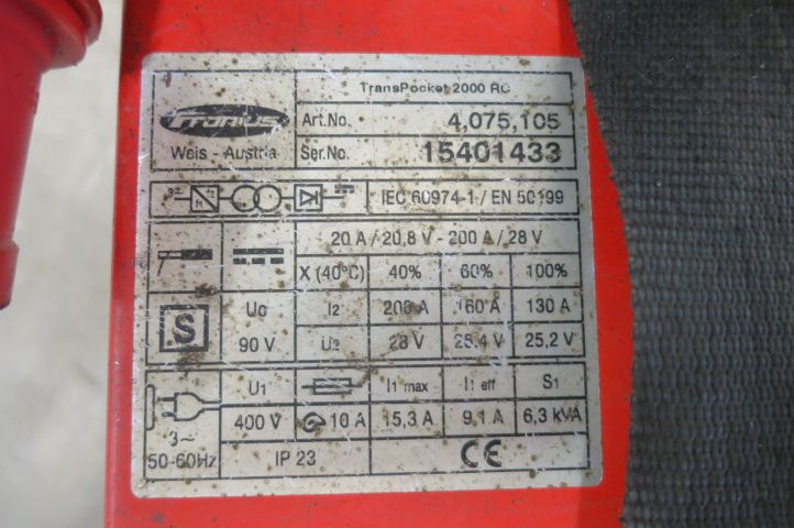 401598-3 MMA welder Fronius Transpocket 2000 RO