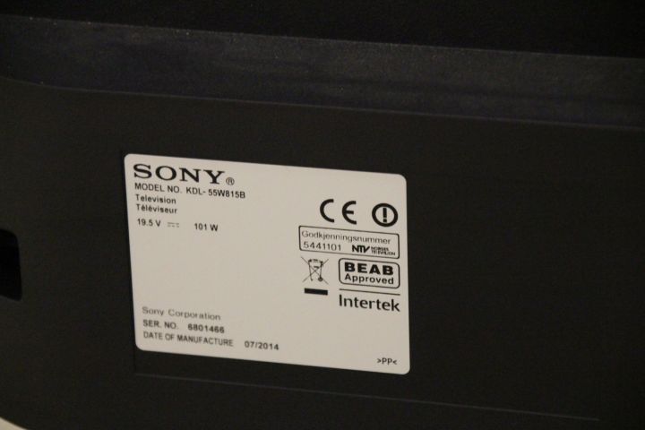 459727-2 TV Sony 55 "KDL 55W815B