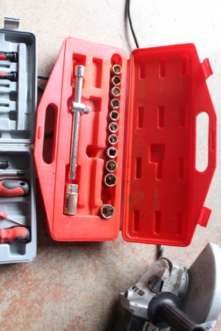 456323-4 Diverse verktyg, Vinkelslip Würth, Bordssåg Biltema