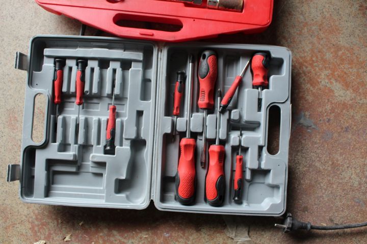 456323-5 Diverse verktyg, Vinkelslip Würth, Bordssåg Biltema