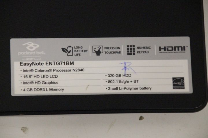 459746-2 Laptop Packard Bell Easynote 15.6 "HD LED LCD