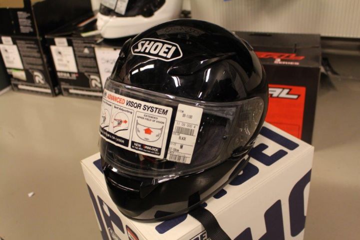 453976-1 MC Helmet Shoei XR-1100 BLK Black Strl: XL