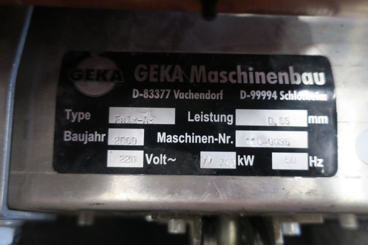 459480-3 Folding machine GEKA Maschinenbau Falz-As