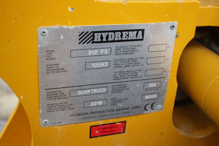 462049-4 Dumper Hydrema 912 FS -2016