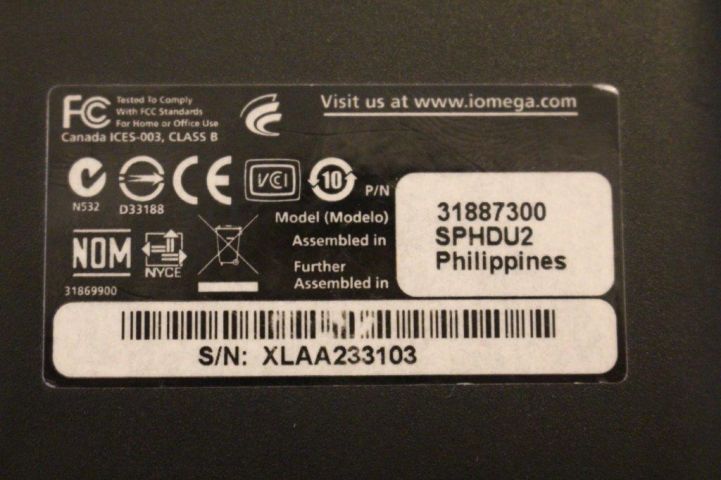 463968-5 External hard drive iomega (320 GB)