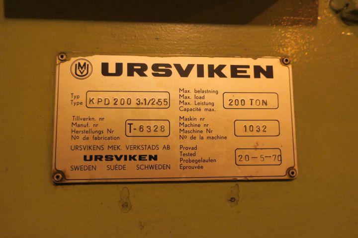 463731-13 Edge Press Ursviken KPD 200 3.1 / 2.55