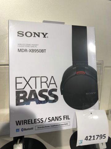 421795-1 Wireless Headphones, Sony MDR-XB950BT