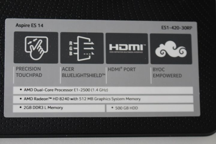 462650-3 Laptop Acer, Aspire ES14, -15