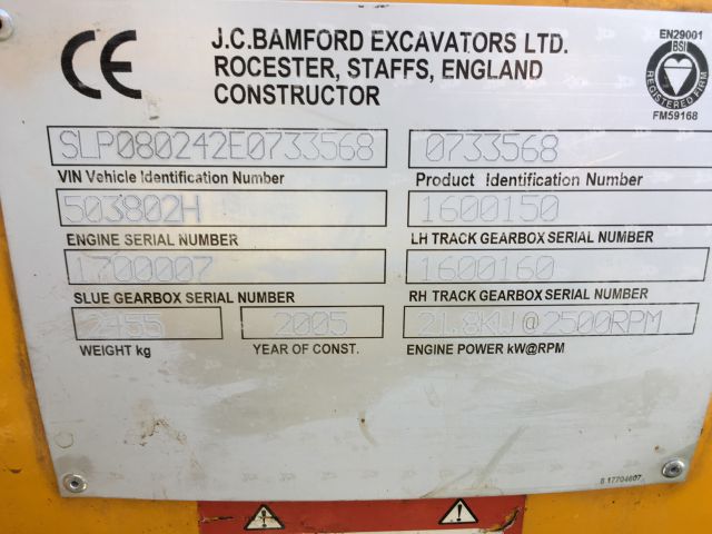 470535-29 Jcb 805 super 2.5 ton track excavator