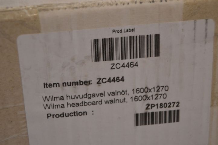 419993-5 Sänggavel med förvaring 160 Wilma Valnöt