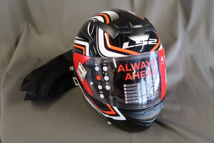 404760-1 MC Helmet LS2 FF352 Rookie Ranger Black / Red (Large) * FREE SHIPPING *