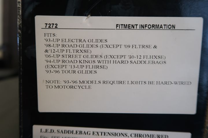 404777-3 Saddle Bag Extensions to Harley Davidson * FREE SHIPPING *