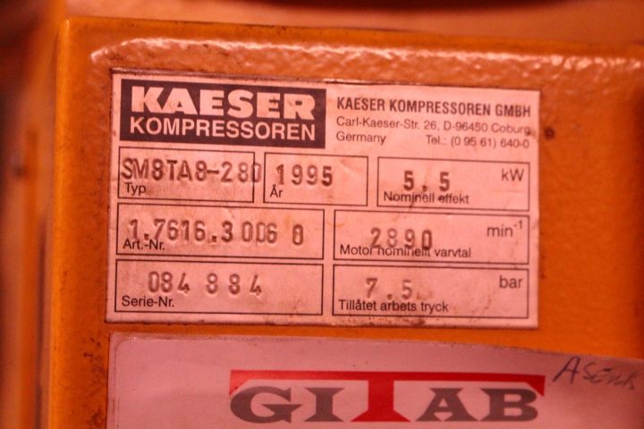 462643-10 Compressor Kaeser, SM8, ink tank, -95