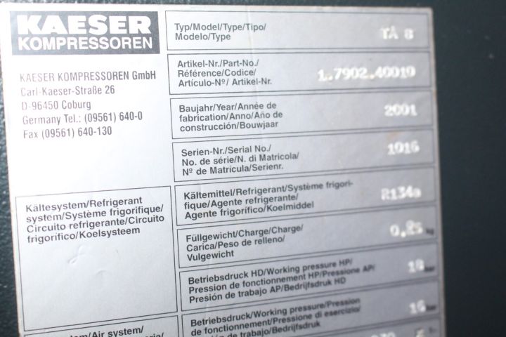 462643-19 Compressor Kaeser, SM8, ink tank, -95