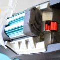 472279-4 Bosch battery lawn mower Rotak 37Li – with battery and charger, key is missing!