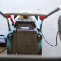 472279-7 Bosch battery lawn mower Rotak 37Li – with battery and charger, key is missing!