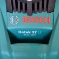 472279-9 Bosch battery lawn mower Rotak 37Li – with battery and charger, key is missing!