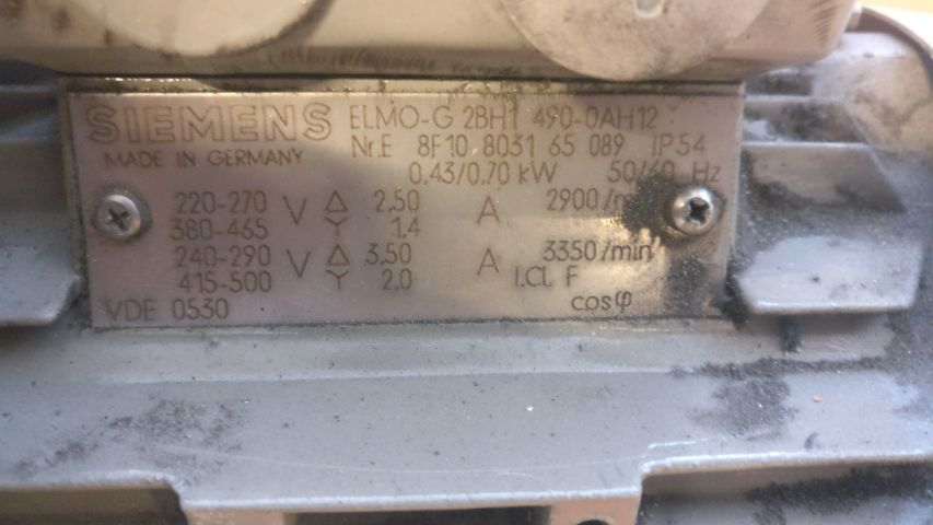 474286-4 Siemens ELMO-G 2BH1 Vacuum Pump