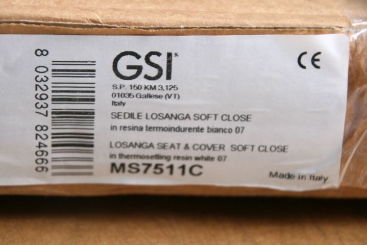 474817-6 Wall-mounted WC. GSI, Italy. Model Modo Wall-Hung WC 51. Unused