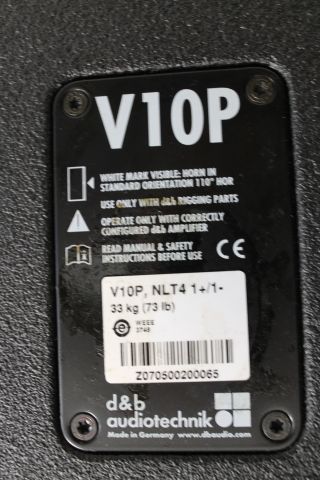 454190-6 2 pcs D & B V10P Speaker