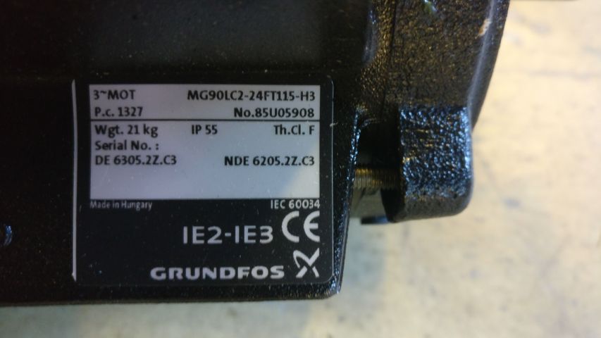 476161-2 Grundfos 2.2kW pump motor (unused)