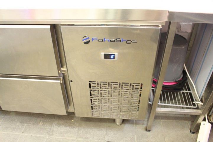476780-3 Stainless steel refrigerator Fahostec with 5 compartments