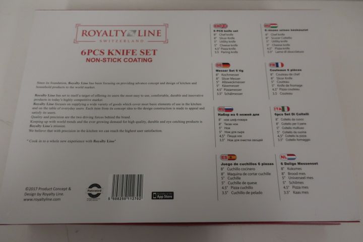 476922-5 2 pcs 6-piece Knife Set from Royalty Line - Free Shipping