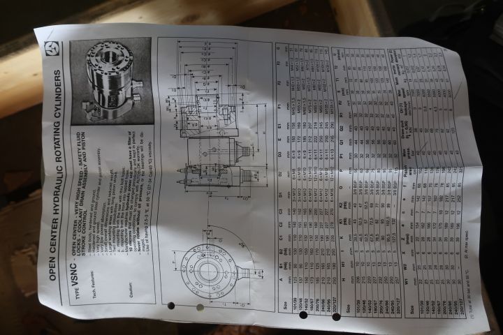 410371-11 Hydraulchuck, stödlager, chuckar Okuma
