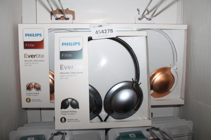 454278-1 3 pcs Philips EverLite headphones