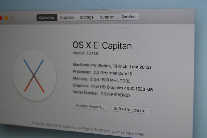 419684-2 MacBook Pro 13 inch (late 2012)