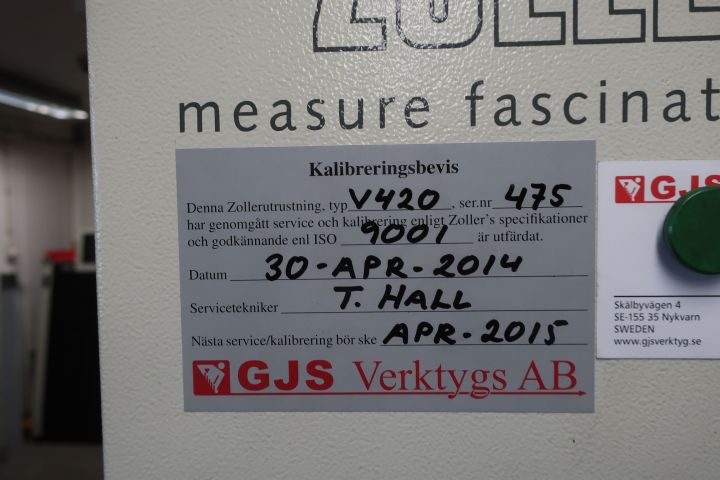 470774-4 Pre-setting device Zoller Venturion 500