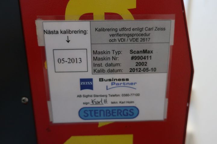 469042-5 Coordinate measuring machine Carl Zeiss Scanmax